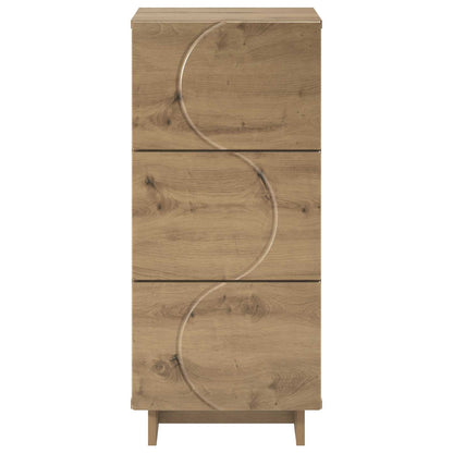 Dressoir Artisanaal eiken 33.5 x 34.5 x 75 cm Bewerkt hout