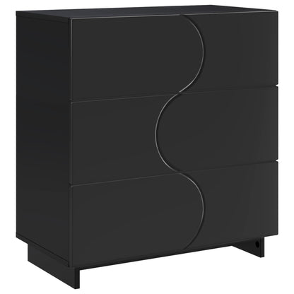 Dressoir Zwart 70 x 38 x 75 cm Bewerkt hout