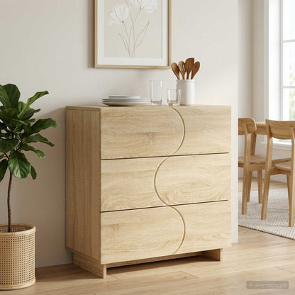 Dressoir Sonoma Eiken 70 x 38 x 75 cm Bewerkt hout