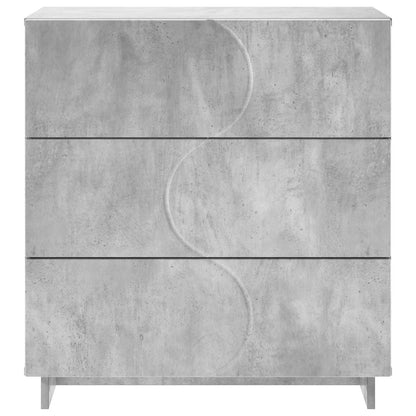 Dressoir Betongrijs 70 x 38 x 75 cm Bewerkt hout