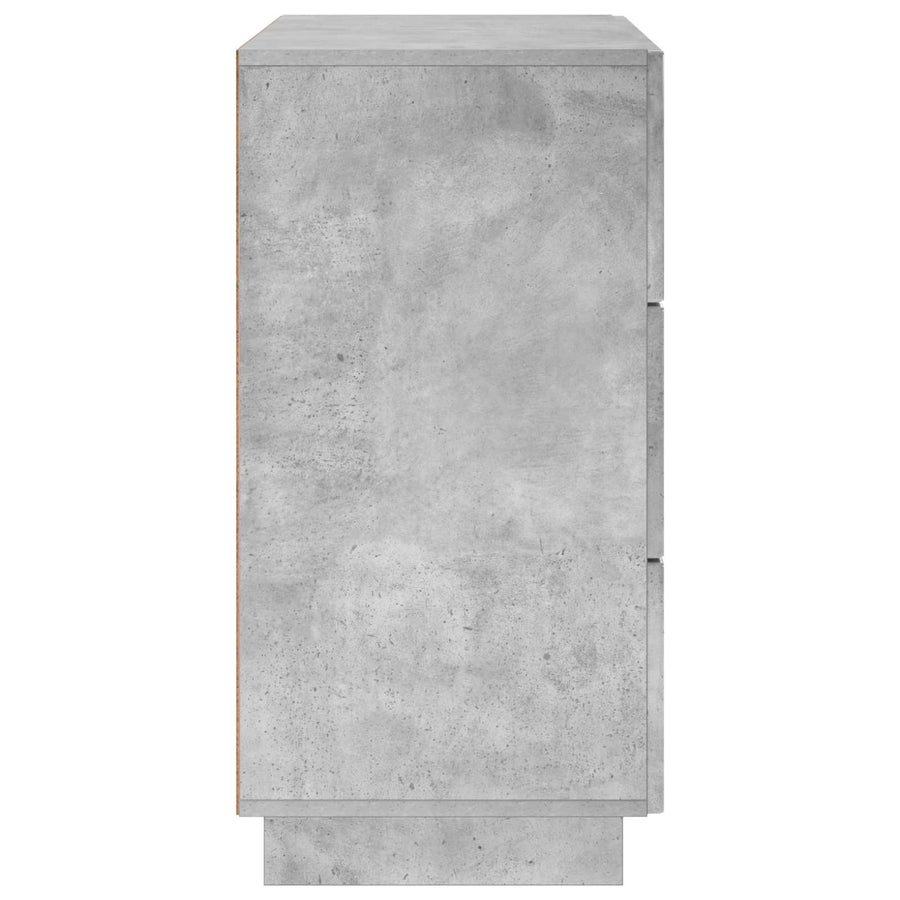 Dressoir Betongrijs 70 x 38 x 75 cm Bewerkt hout