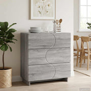 Dressoir 70x38x75 cm grijs bewerkt hout