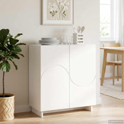 Dressoir wit 67x34.5x75 cm bewerkt hout