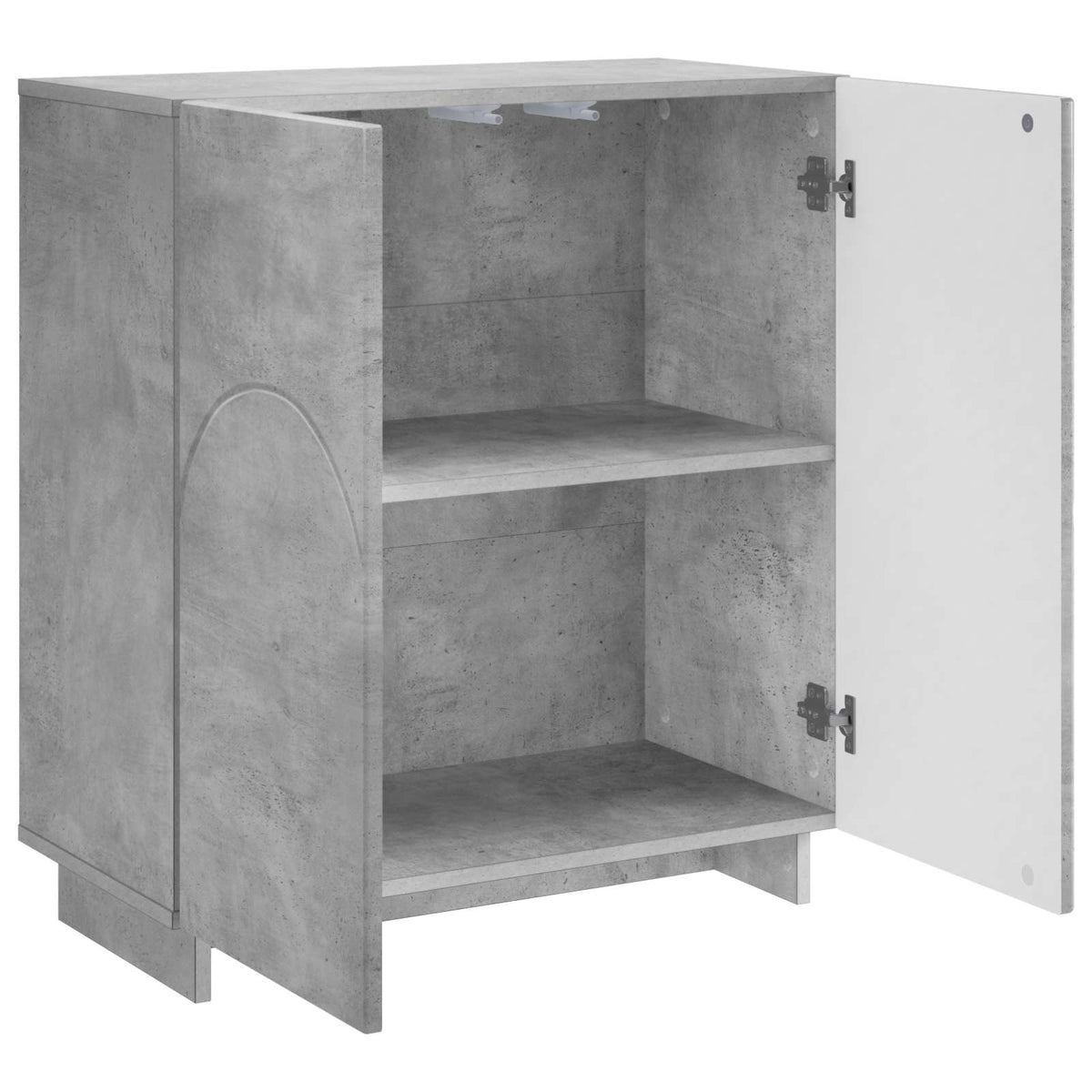 Dressoir Betongrijs 67 x 34,5 x 75 cm Bewerkt hout