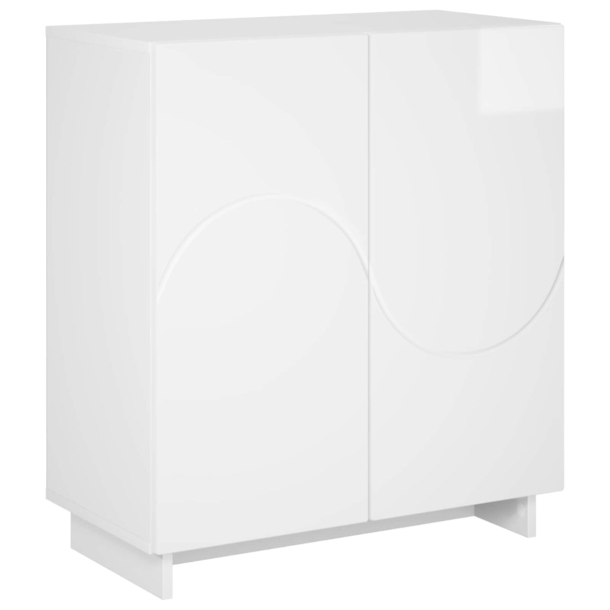 Dressoir Hoogglans Wit 67 x 34,5 x 75 cm Bewerkt hout