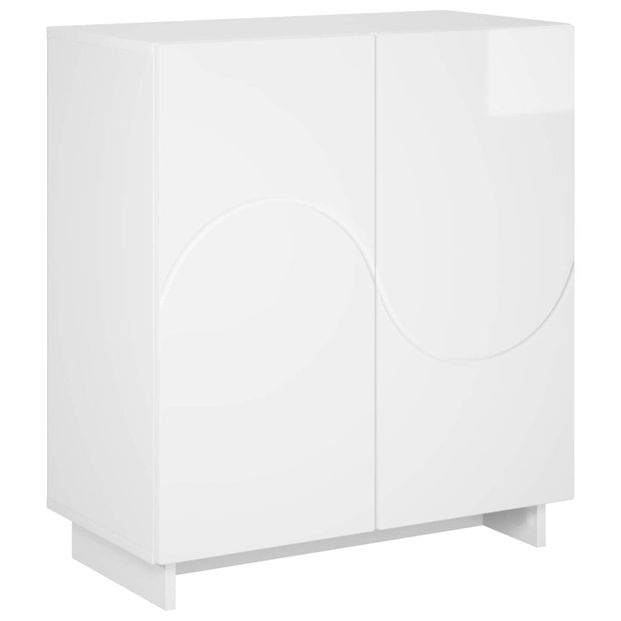 Dressoir Hoogglans Wit 67 x 34,5 x 75 cm Bewerkt hout