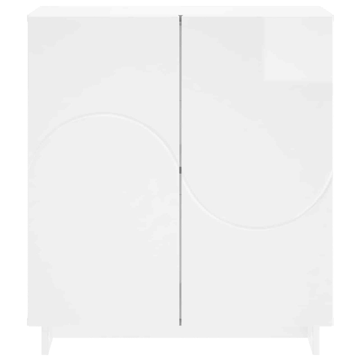 Dressoir Hoogglans Wit 67 x 34,5 x 75 cm Bewerkt hout