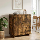 Dressoir Gerookt eiken 67 x 34,5 x 75 cm Bewerkt hout