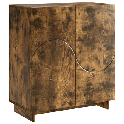 Dressoir Gerookt eiken 67 x 34,5 x 75 cm Bewerkt hout