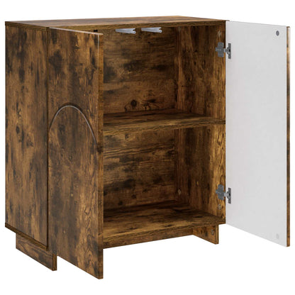 Dressoir Gerookt eiken 67 x 34,5 x 75 cm Bewerkt hout