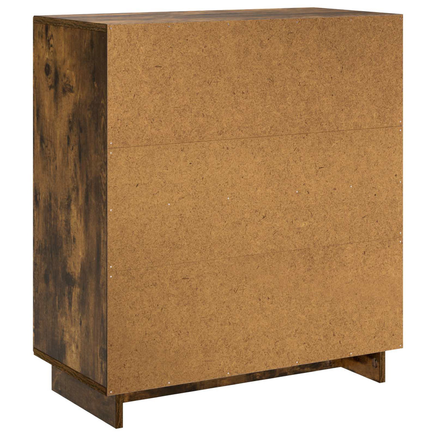 Dressoir Gerookt eiken 67 x 34,5 x 75 cm Bewerkt hout