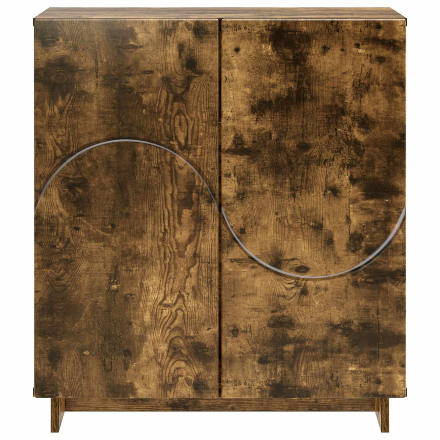 Dressoir Gerookt eiken 67 x 34,5 x 75 cm Bewerkt hout