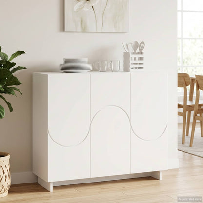 Dressoir Wit 85,5 x 31 x 75 cm Bewerkt hout