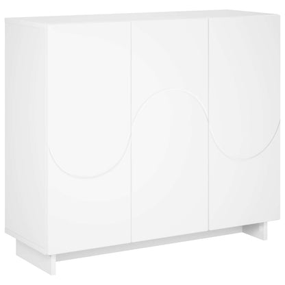 Dressoir Wit 85,5 x 31 x 75 cm Bewerkt hout