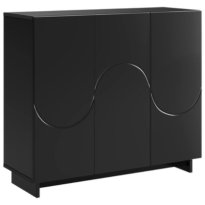 Dressoir Zwart 85,5 x 31 x 75 cm Bewerkt hout