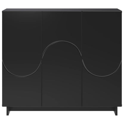 Dressoir Zwart 85,5 x 31 x 75 cm Bewerkt hout