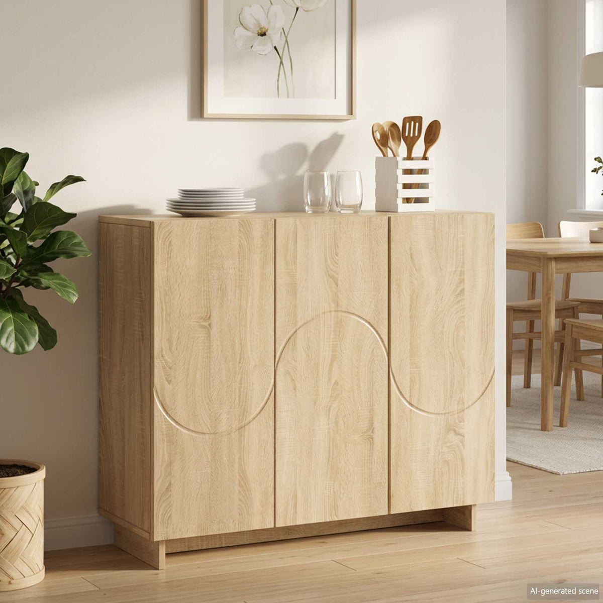 Dressoir Sonoma Eiken 85,5 x 31 x 75 cm Bewerkt hout