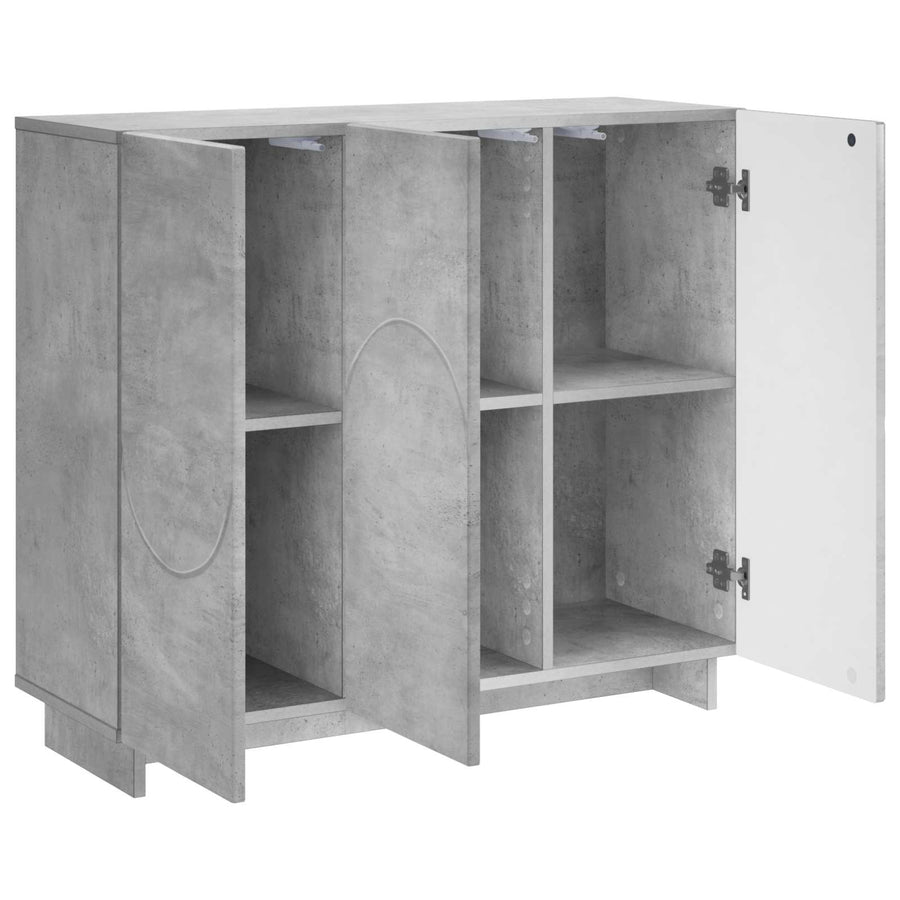 Dressoir Betongrijs 85,5 x 31 x 75 cm Bewerkt hout