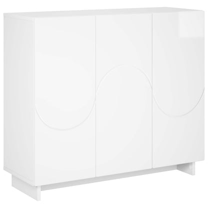 Dressoir Hoogglans Wit 85,5 x 31 x 75 cm Bewerkt hout