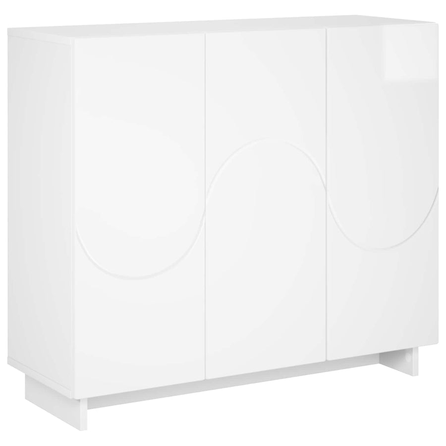 Dressoir Hoogglans Wit 85,5 x 31 x 75 cm Bewerkt hout