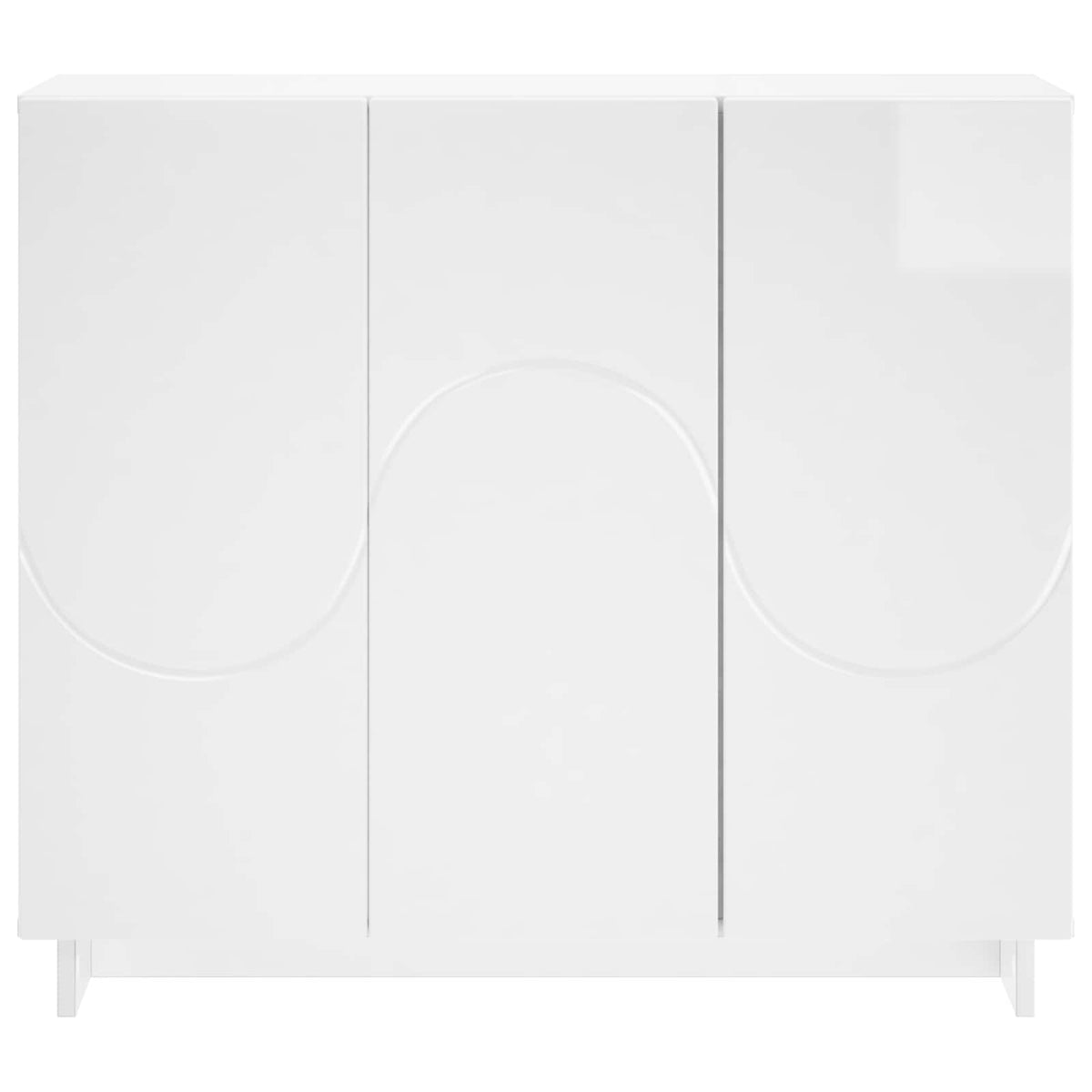 Dressoir Hoogglans Wit 85,5 x 31 x 75 cm Bewerkt hout