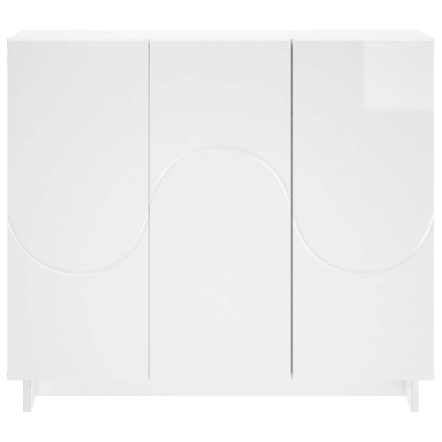 Dressoir Hoogglans Wit 85,5 x 31 x 75 cm Bewerkt hout