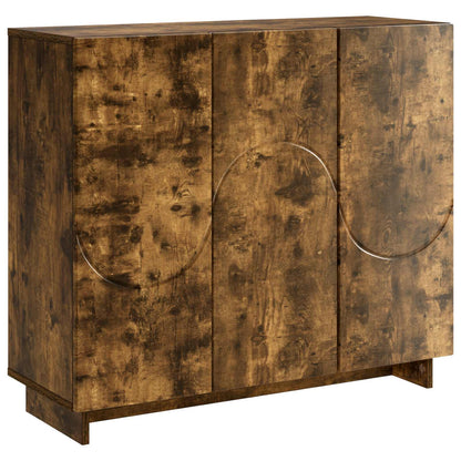 Dressoir Gerookt eiken 85,5 x 31 x 75 cm Bewerkt hout