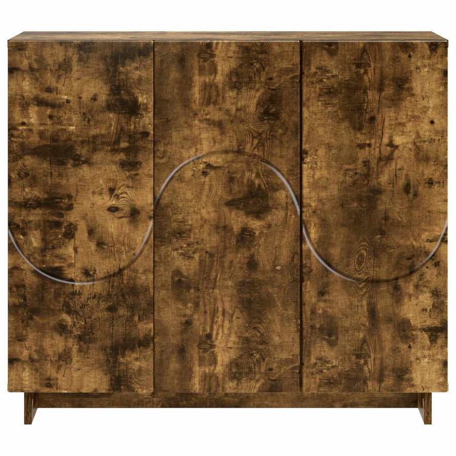 Dressoir Gerookt eiken 85,5 x 31 x 75 cm Bewerkt hout