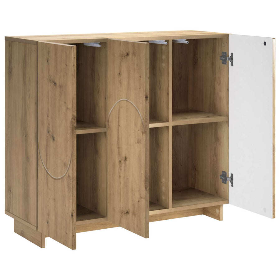 Dressoir Artisanaal eiken 85,5 x 31 x 75 cm Bewerkt hout