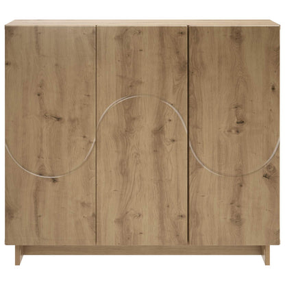 Dressoir Artisanaal eiken 85,5 x 31 x 75 cm Bewerkt hout