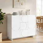 Dressoir wit 85,5x31x75 cm bewerkt hout