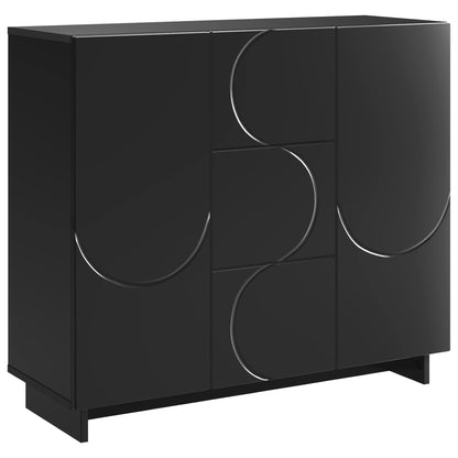 Dressoir Zwart 85,5 x 31 x 75 cm Bewerkt hout