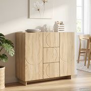 Dressoir bewerkt hout 85,5x31x75 cm Sonoma Eiken