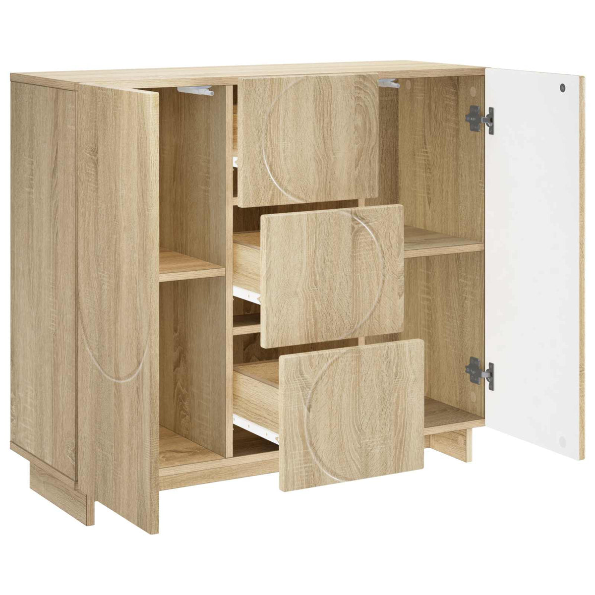 Dressoir Sonoma Eiken 85,5 x 31 x 75 cm Bewerkt hout