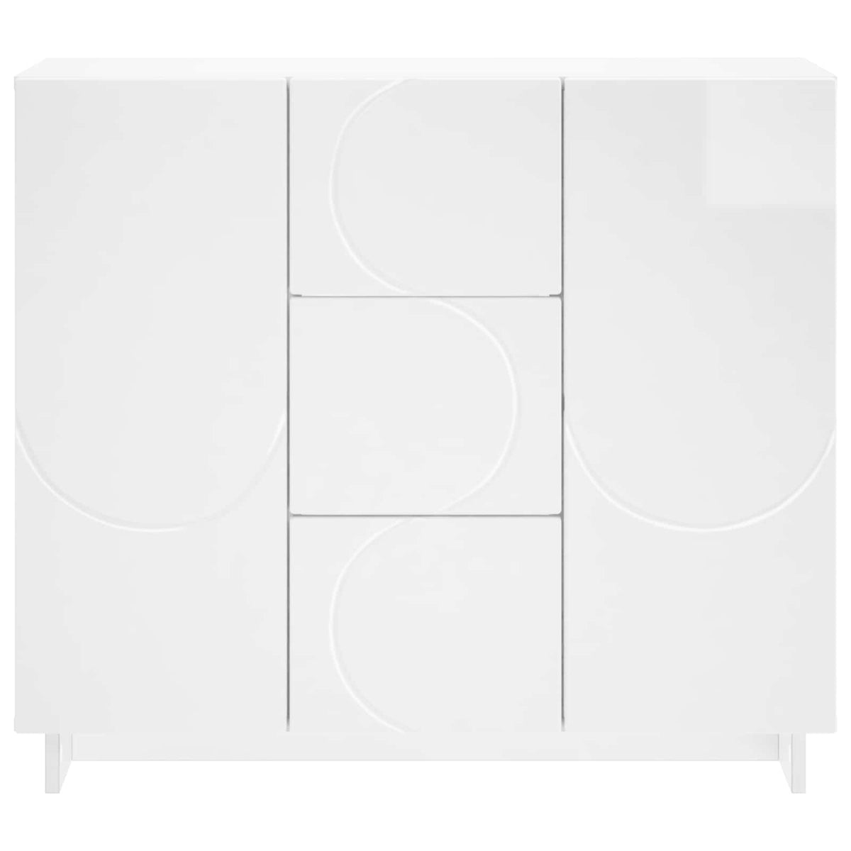 Dressoir Hoogglans Wit 85,5 x 31 x 75 cm Bewerkt hout