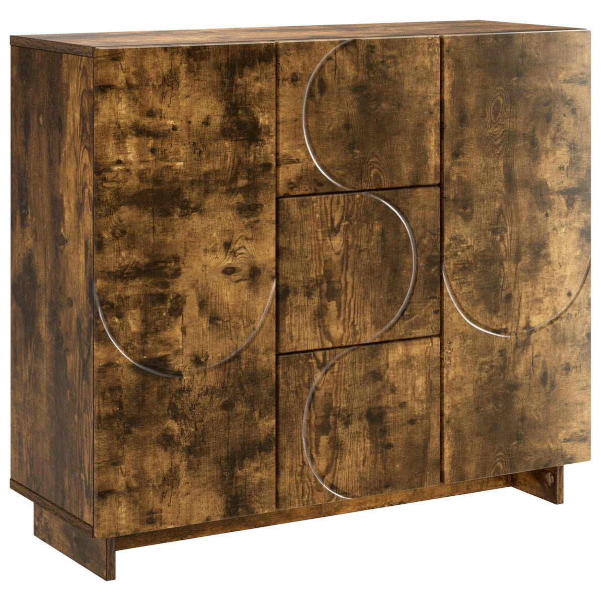 Dressoir Gerookt eiken 85,5 x 31 x 75 cm Bewerkt hout