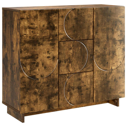 Dressoir Gerookt eiken 85,5 x 31 x 75 cm Bewerkt hout