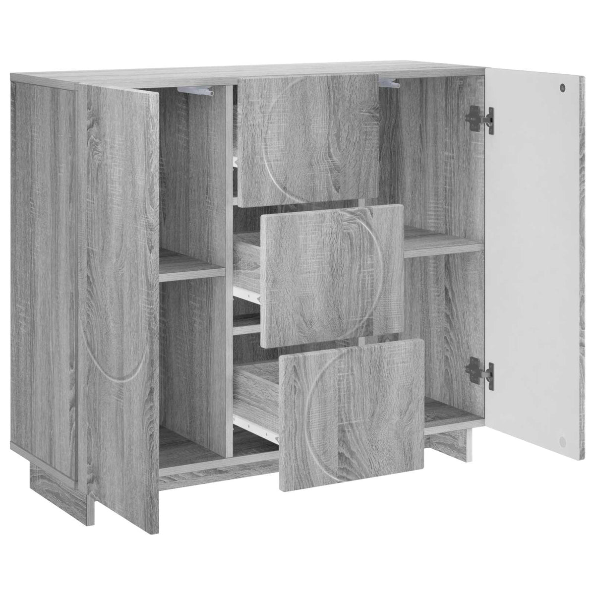 Dressoir Grijs Sonoma 85,5 x 31 x 75 cm Bewerkt hout