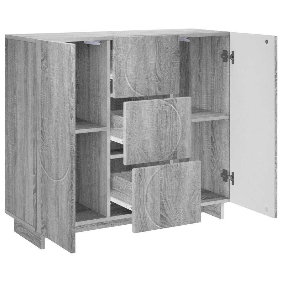 Dressoir Grijs Sonoma 85,5 x 31 x 75 cm Bewerkt hout