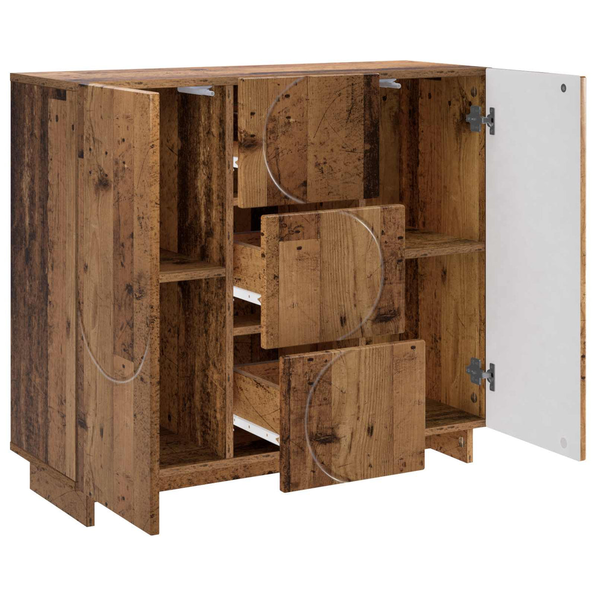 Dressoir Oud hout 85,5 x 31 x 75 cm Bewerkt hout