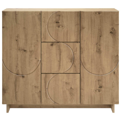 Dressoir Artisanaal eiken 85,5 x 31 x 75 cm Bewerkt hout