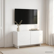 tv-meubel 60x34.5x40 cm wit bewerkt hout