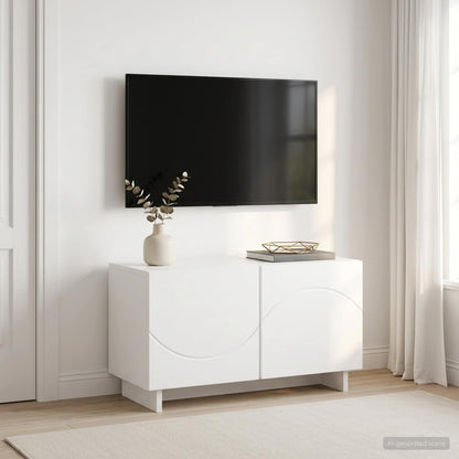 tv-meubel 60 x 34.5 x 40 cm Wit Bewerkt hout