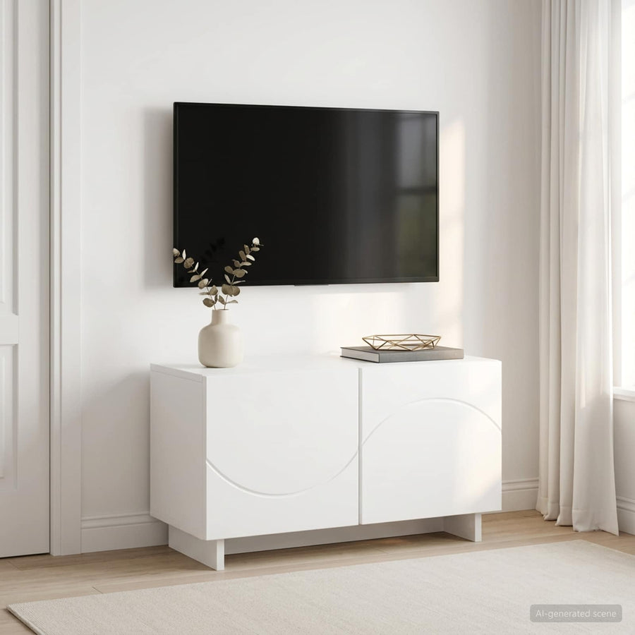 tv-meubel 60 x 34.5 x 40 cm Wit Bewerkt hout