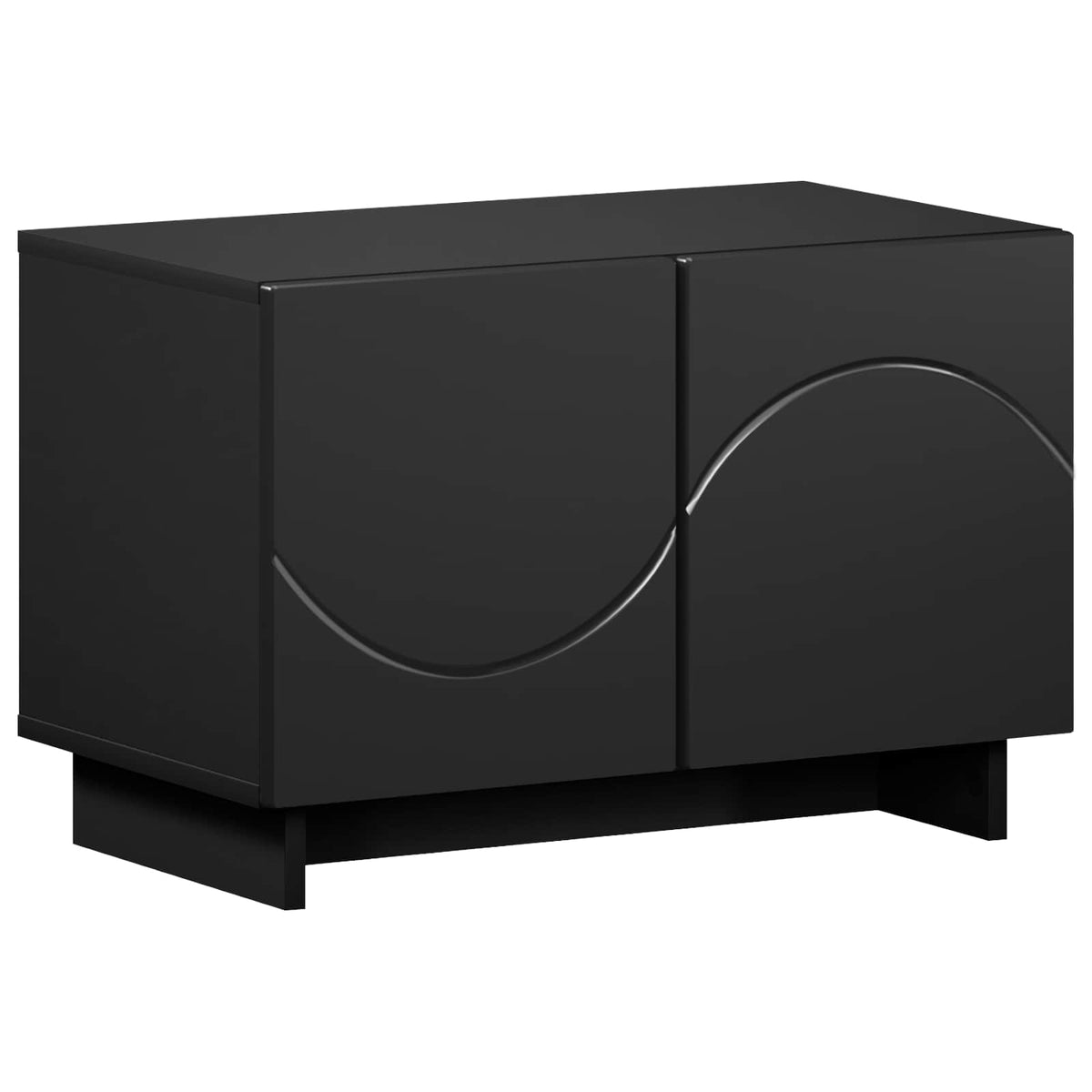 tv-meubel 60 x 34.5 x 40 cm Zwart Bewerkt hout