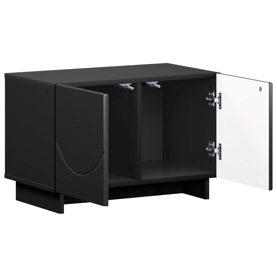 tv-meubel 60 x 34.5 x 40 cm Zwart Bewerkt hout