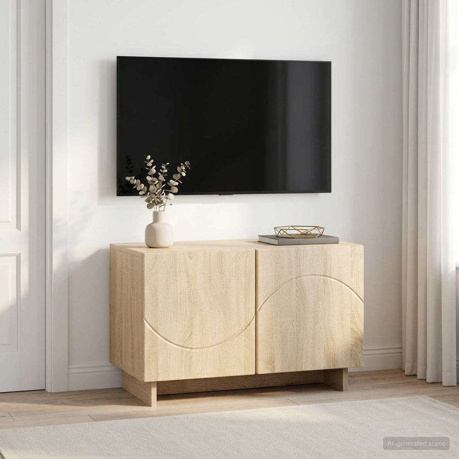 tv-meubel 60 x 34.5 x 40 cm Sonoma Eiken Bewerkt hout