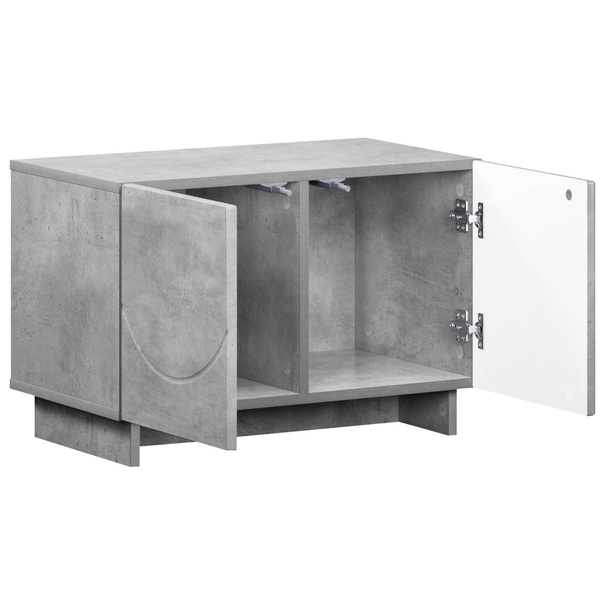 tv-meubel 60 x 34.5 x 40 cm Betongrijs Bewerkt hout