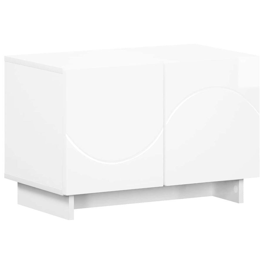 tv-meubel 60 x 34.5 x 40 cm Hoogglans Wit Bewerkt hout