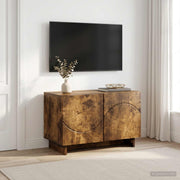 Tv-meubel 60x34.5x40 cm gerookt eiken bewerkt hout